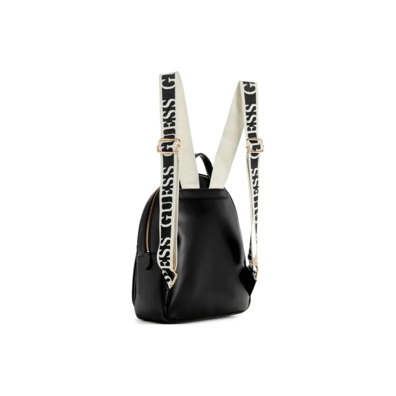 GUESS Artificial Leather Backpack Regular Women's Black-1