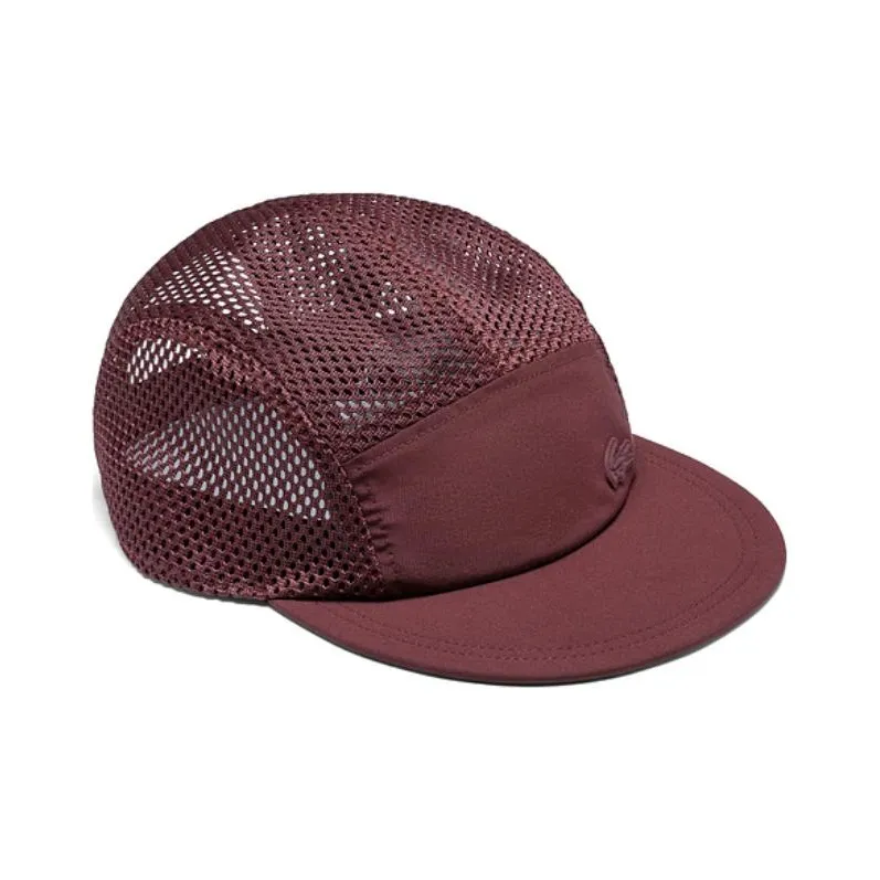 LACOSTE Polyester Baseball Caps Unisex Burgundy-2