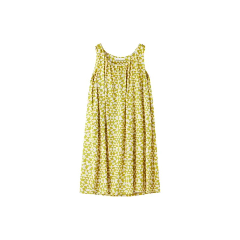 QINZUIMAO Nightgown Women's Light Blue Yellow-0