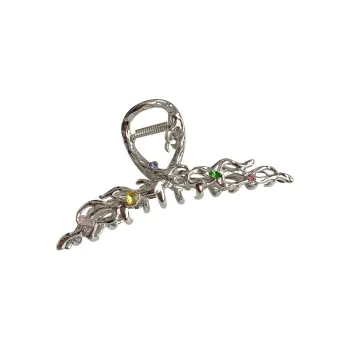 Kelanxi Alloy/Zircon Hair Clips Women's Silver