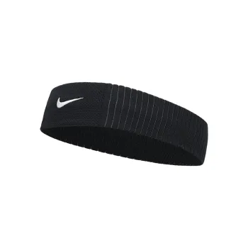 Nike Dri Fit Hair Bands Unisex Black With White Logo
