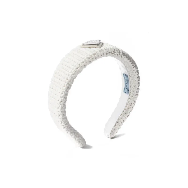 PRADA Triangle-Logo Headband-0