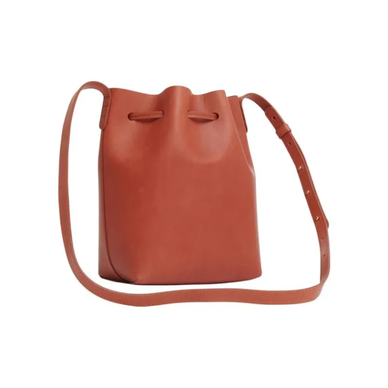 MANSUR GAVRIEL Plant Tanned Leather Bucket Bags Shoulder Bag Crossbody Bag Mini Women's Brick Red-2