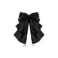 Black Triple-Layer Satin Butterfly