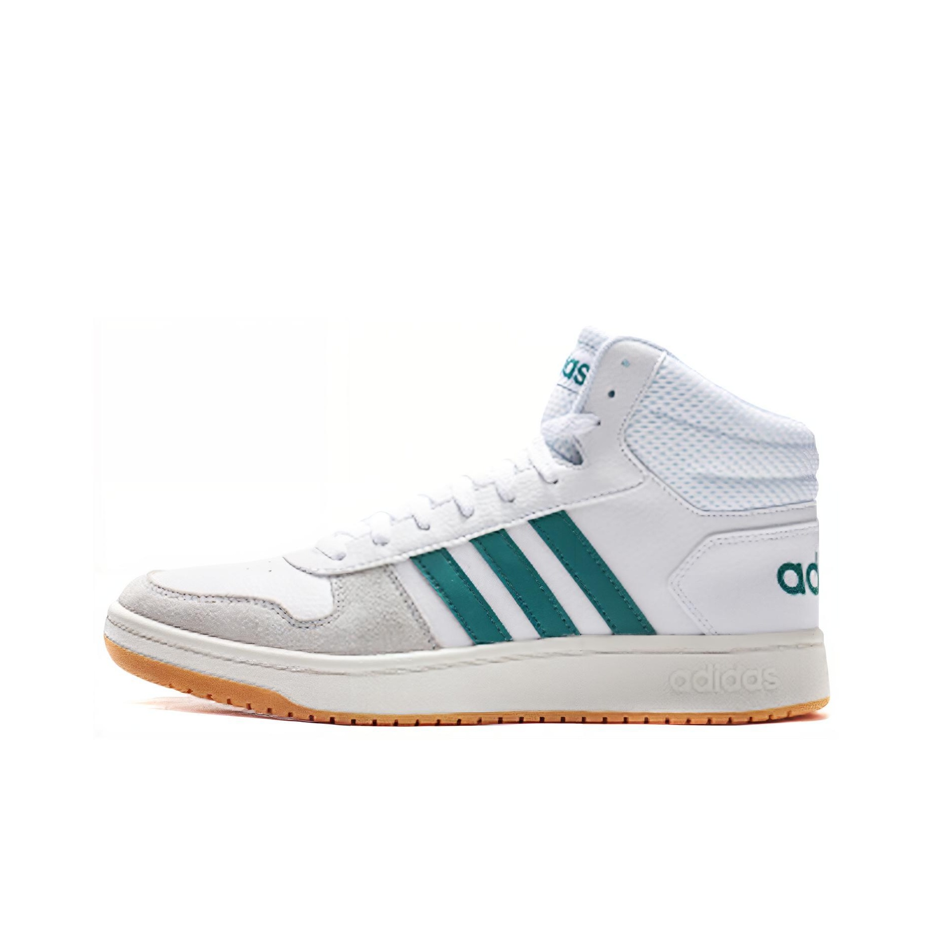 adidas neo Hoops 2.0 Skateboarding Shoes Men Mid top White green US M 7