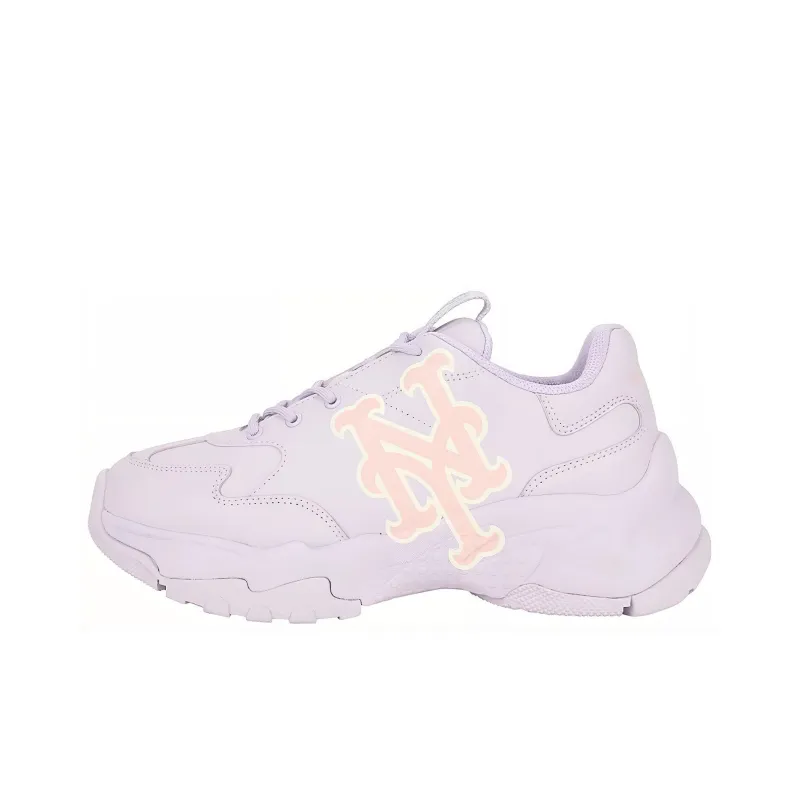 MLB Big Ball Chunky Anti Slip Wear Resistant Low Top Chunky Sneakers Unisex Purple-0