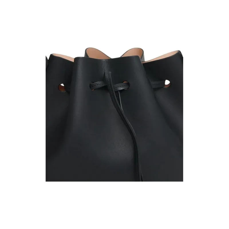 MANSUR GAVRIEL Plant Tanned Leather Bucket Bags Shoulder Bag Crossbody Bag Mini Women's Black & Natural-3