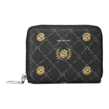 MEXICAN Polyvinyl Chloride Leather Card Holder Regular Men's Dark Gray