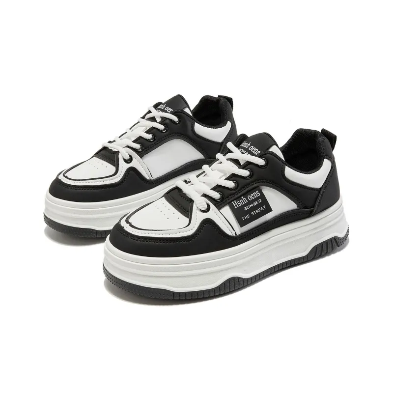 Little Red Man Lightweight Height Increasing Coverage Low-Top Skateboard Shoes Women's-2