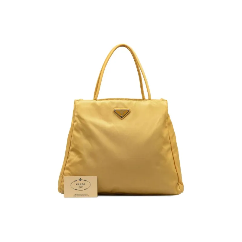 PRADA Nylon One Shoulder Handbags Unisex Banana Yellow-1