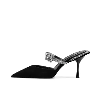 Hoov Wrap-toe Slippers 8cm Women's Hepburn Black