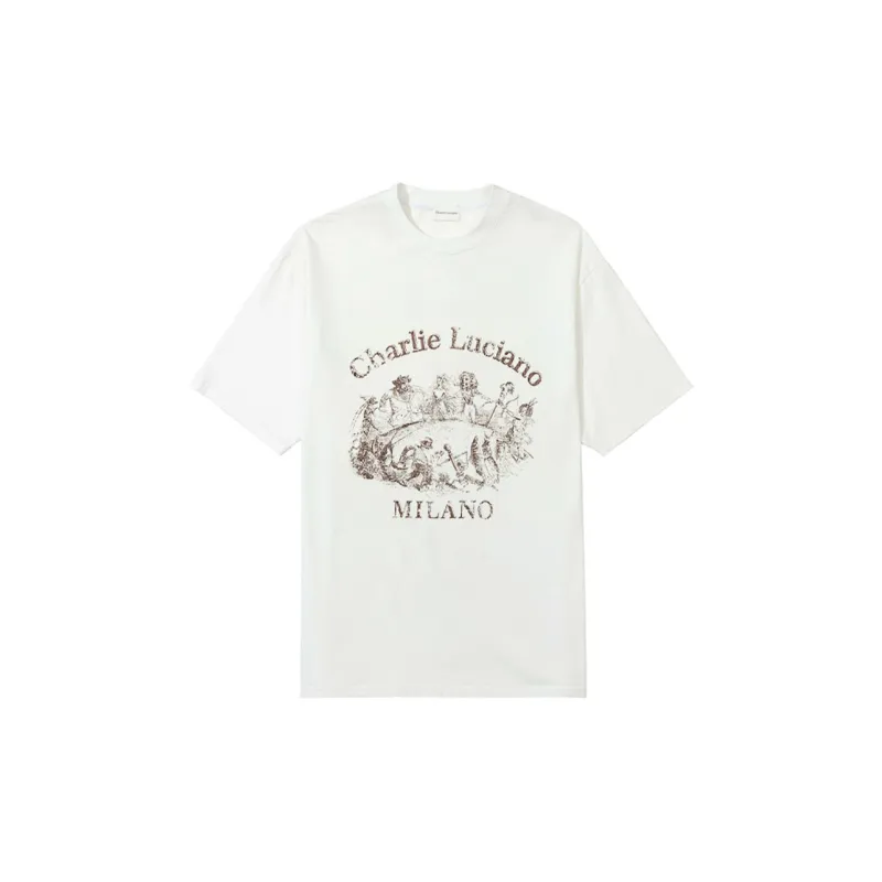 Charlie Luciano T Shirt Unisex White-1