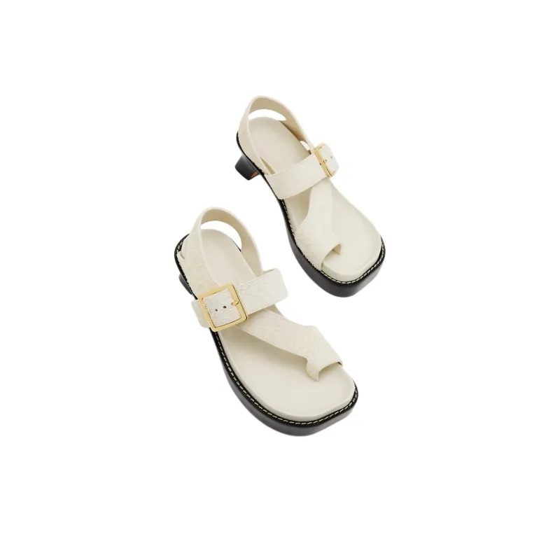 LOEWE Ease Fashion Sandal 9cm Women's Ecru-4