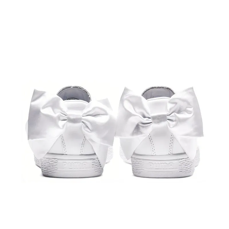 PUMA Basket Bow Triple White Leather Women's-3
