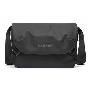 Slazenger PVC Soft Leather Messenger Bag Crossbody Bags Men's Black