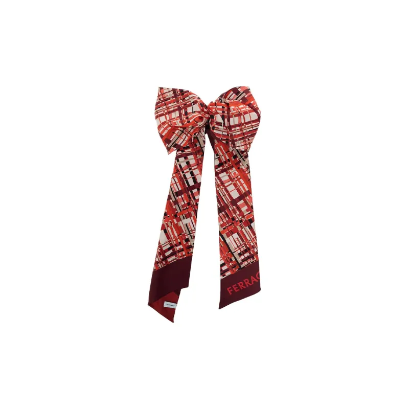 Ferragamo Check Printed Headscarf-0
