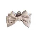 Princess on The Run Bowknot Claw Clip, Champagne Gray