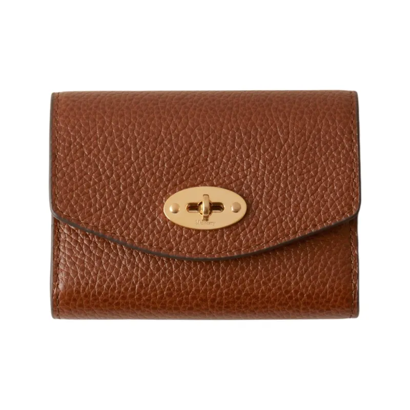 Mulberry Darley Classic Small Grain Leather Wallet Small Size Women's Umber-0