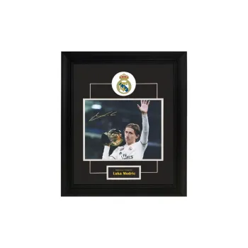 Three For Real Madrid Team Luka Modrić Signed Photo With SA Certificate Framed And Mounted