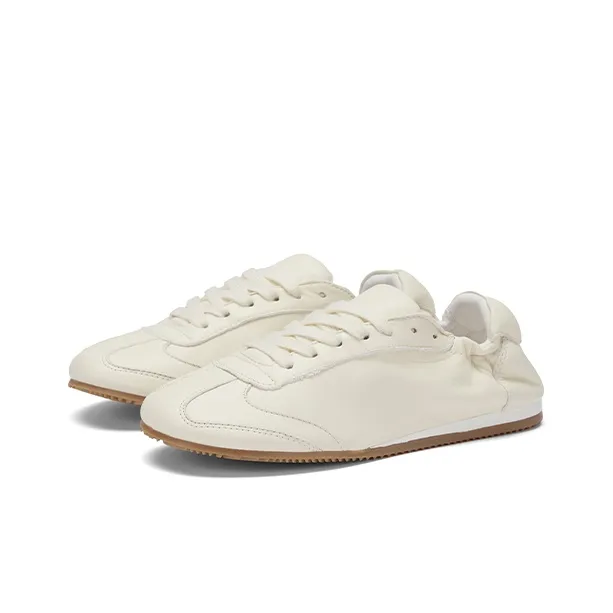 ZSBELLA Lightweight Breathable Slip-Resistant Low-Top Casual Shoes Women's Ecru-2