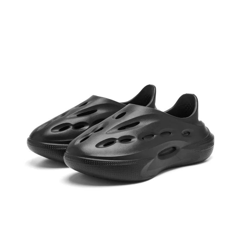 QIAODAN Fangs Clogs Men's Black-4