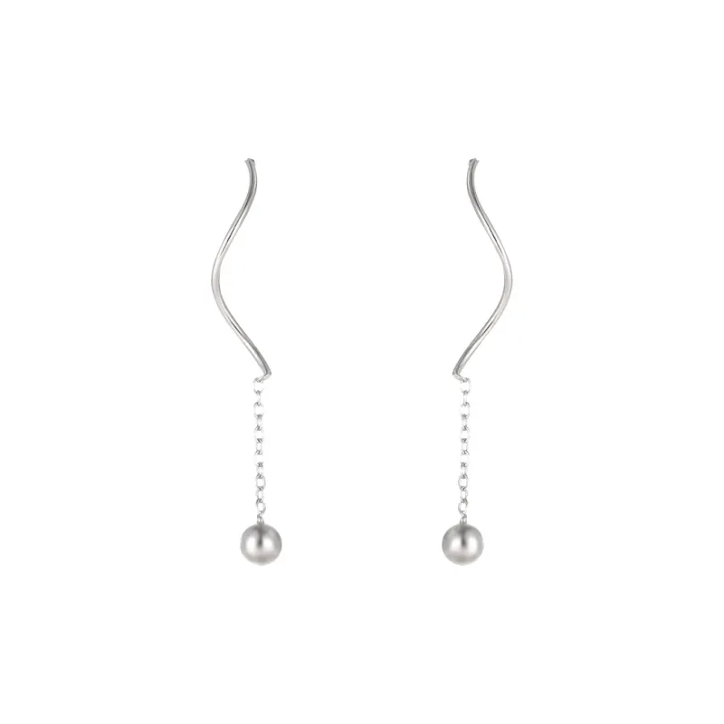 Rhymes 925 Sterling Silver Drop Earrings Women's-0