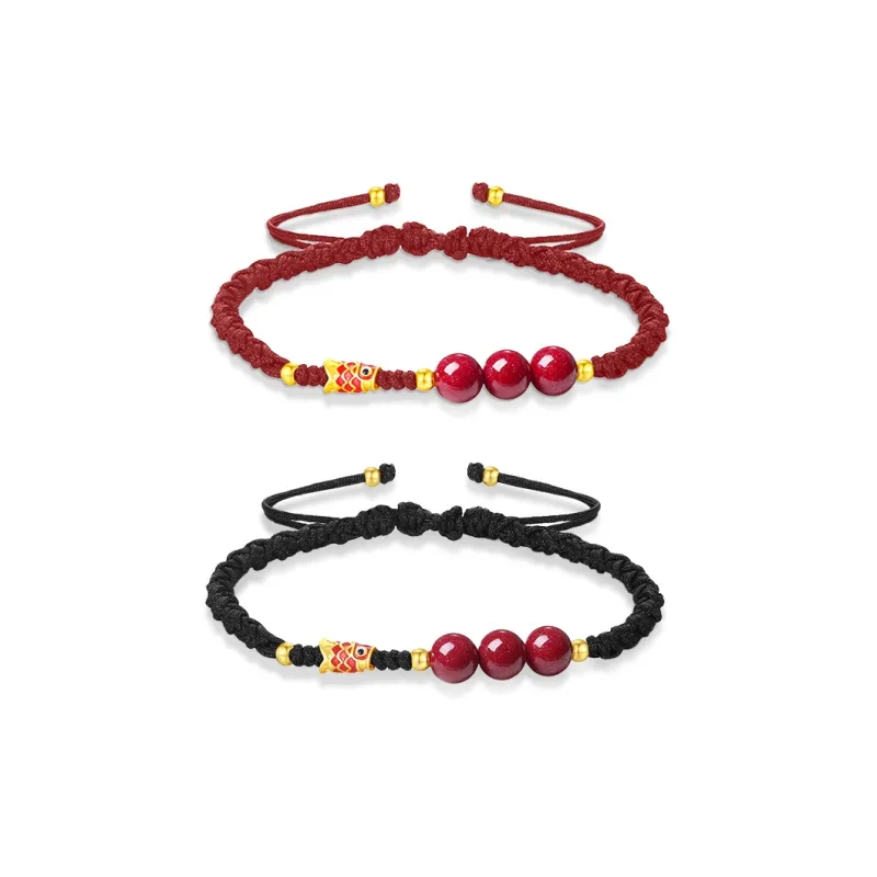 CANHUI Reconstructed Cinnabar Jade Bracelets Unisex-2