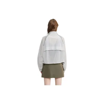 TOUCH Cropped Coats Women's Light Beige Gray