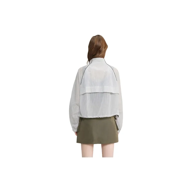 TOUCH Cropped Coat Women's Light Beige Gray-0