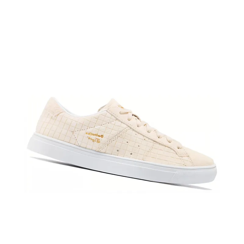 Onitsuka Tiger Lawnship Coverage Slip Resistant And Abrasion Resistant Low Top Skateboard Shoes Unisex Plaid Pink White-1