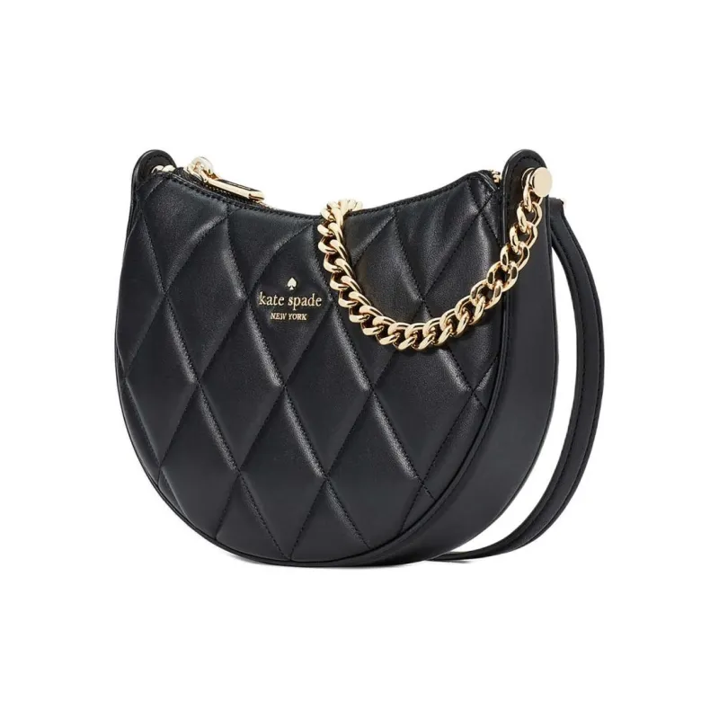Kate Spade Carlyle Quilting Smooth Leather Shoulder Bag, Crossbody Bag Women's Black-1