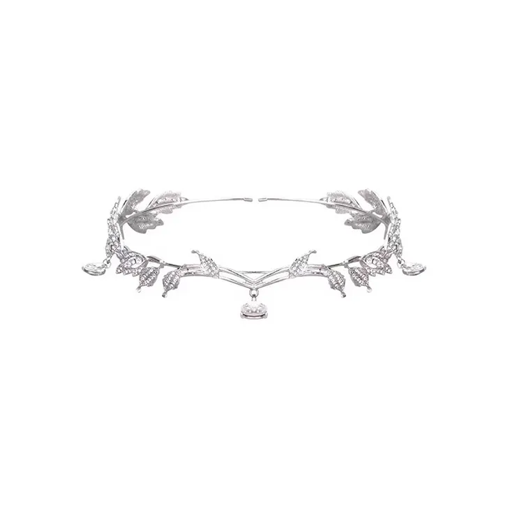 LILY&LOTTY Crystal Headbands Women's Silver-0