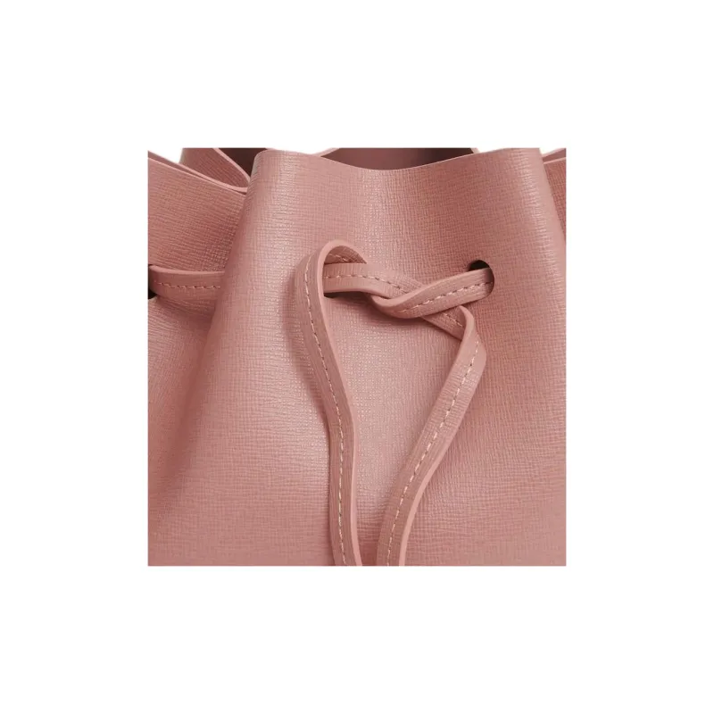 MANSUR GAVRIEL Saffiano Coated Leather Bucket Bags Shoulder Bag Crossbody Bag Mini Women's Dark Pink-3