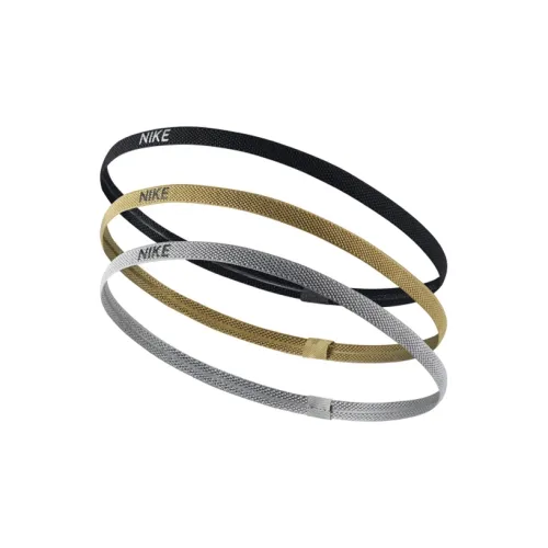 Nike Hair Bands Unisex Gold/Silver/Black