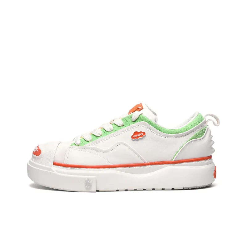 UNNAMED FORCES Canvas Shoes Unisex Low Top White/Green-0
