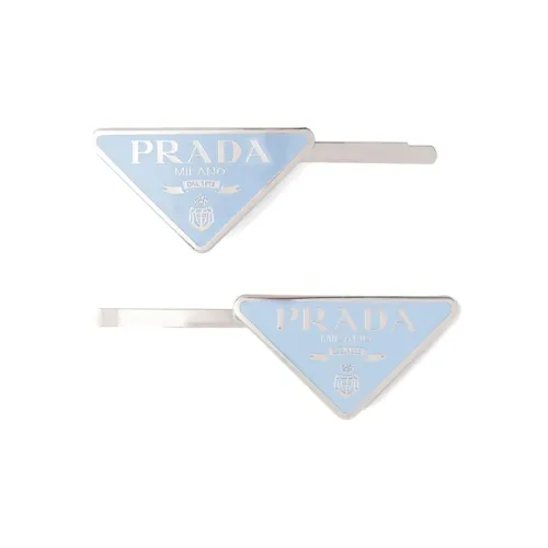 PRADA Triangle Logo Hairclip Set