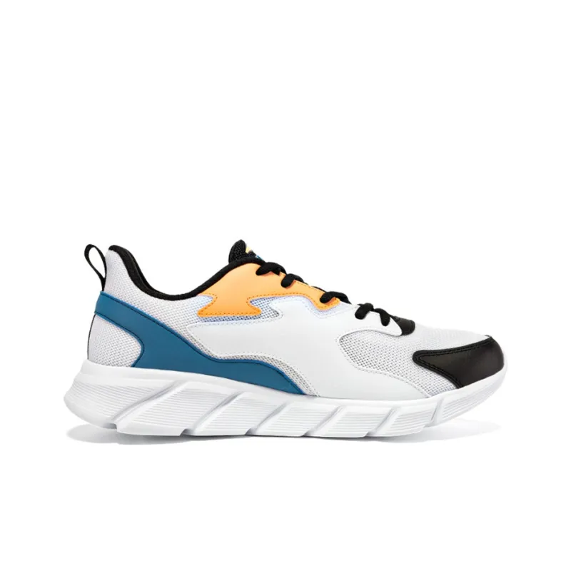 Erke Durable Breathable Lightweight Low Top Running Shoes Men's White Black-1