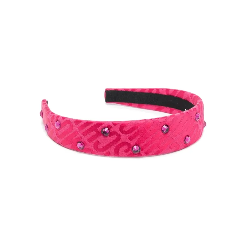 MOSCHINO Crystal-embellished Jacquard Headband-1
