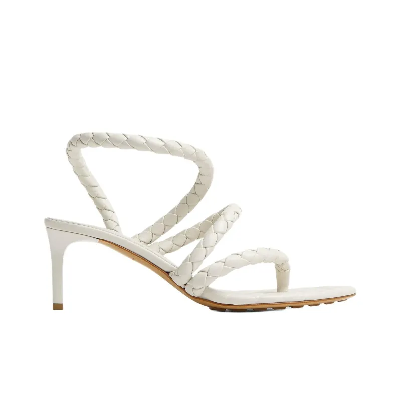 Bottega Veneta One Strap Sandals 6cm Women's White-1