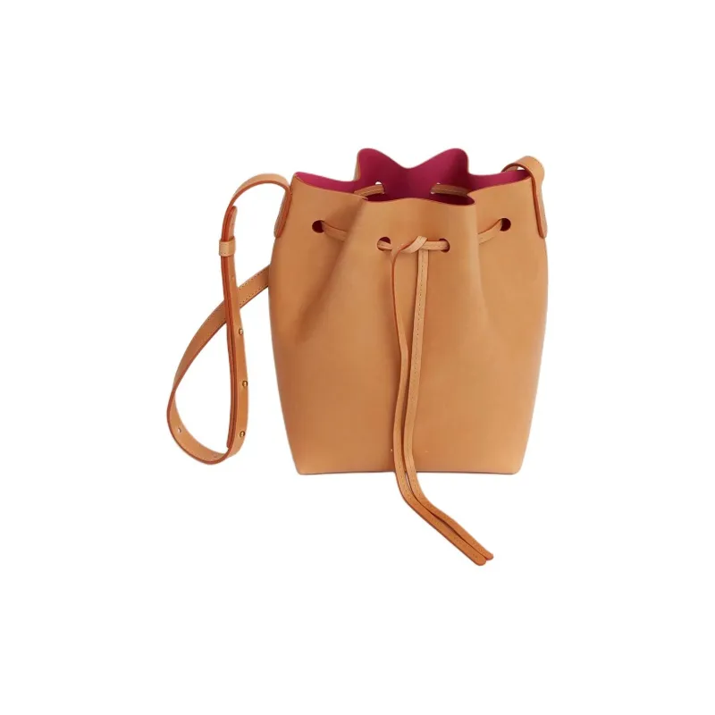 MANSUR GAVRIEL Plant Tanned Leather Bucket Bags Shoulder Bag Crossbody Bag Mini Women's Camel Multicolor Red-1