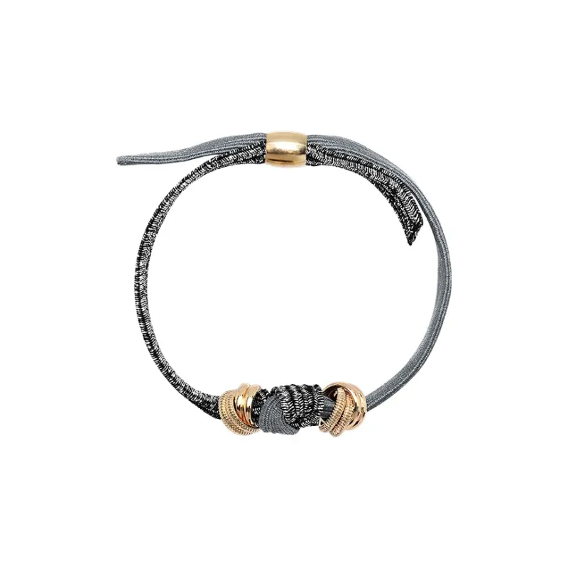 ROYALSASA Rubber Band Alloy Accessories Hair Tie Women's-0
