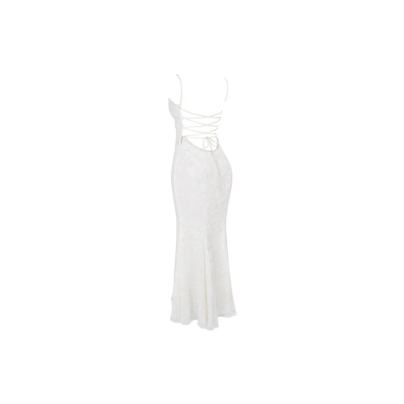 HOUSE OF CB JOAN Slip Dress Women's Ivory/Ivory White-2