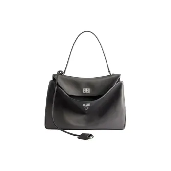 Balenciaga Smooth Calf Leather One Shoulder Handbags Medium Size Women's Gray