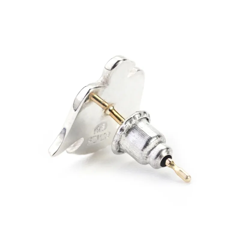GOD SUNS 18K Gold 950 Silver Stud Earrings Unisex-8
