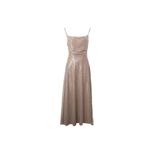 EIDM Slip Dresses Women's Gold