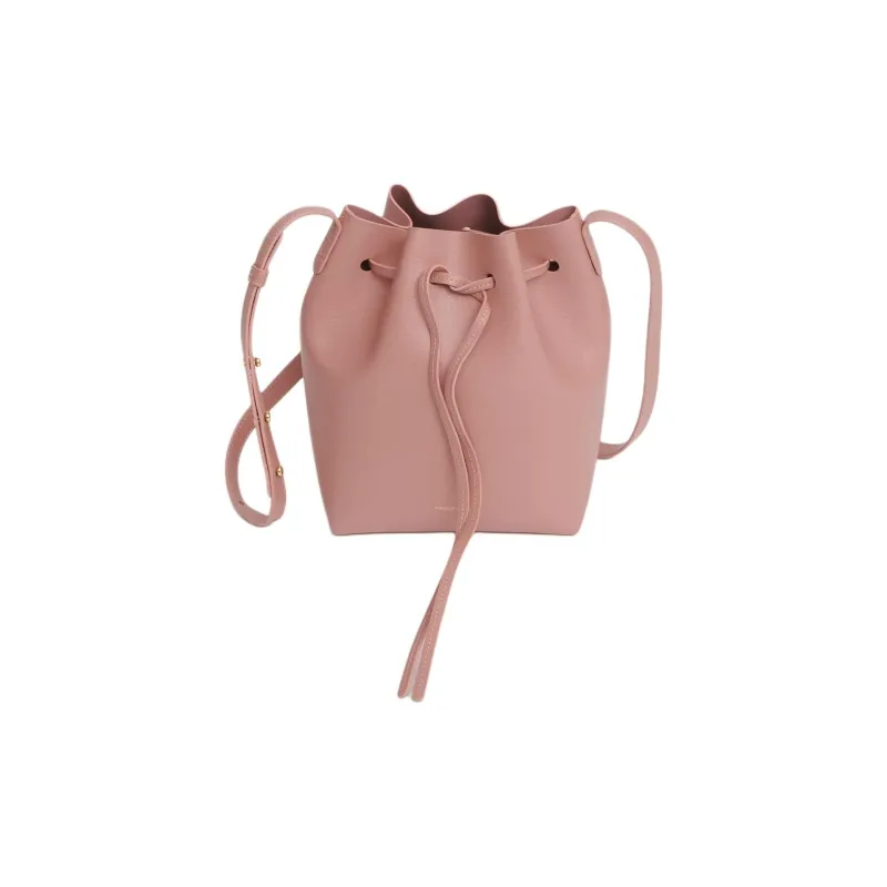 MANSUR GAVRIEL Saffiano Coated Leather Bucket Bags Shoulder Bag Crossbody Bag Mini Women's Dark Pink-1