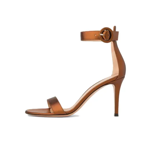 GIANVITO ROSSI Portofino 85mm Metallic-leather Sandals