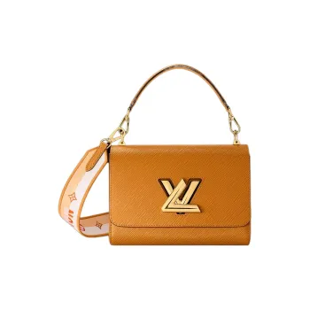 LOUIS VUITTON Twist Epi Grained Leather Shoulder Bag Crossbody Bag Handbag Women's Brown