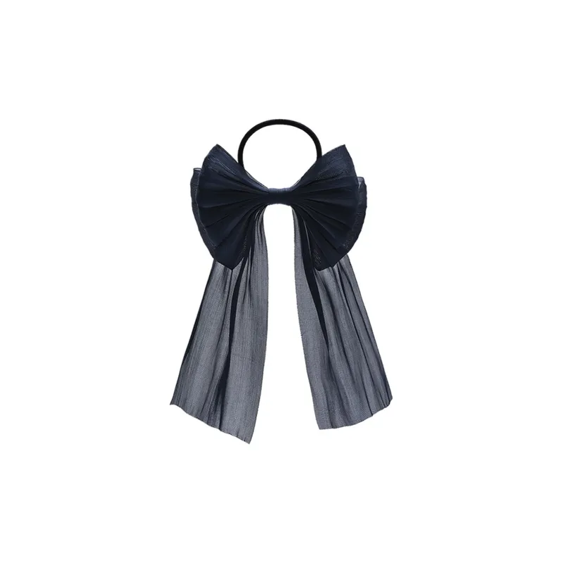ROYALSASA Rubber Band Silk Chiffon Hair Tie Women's-0