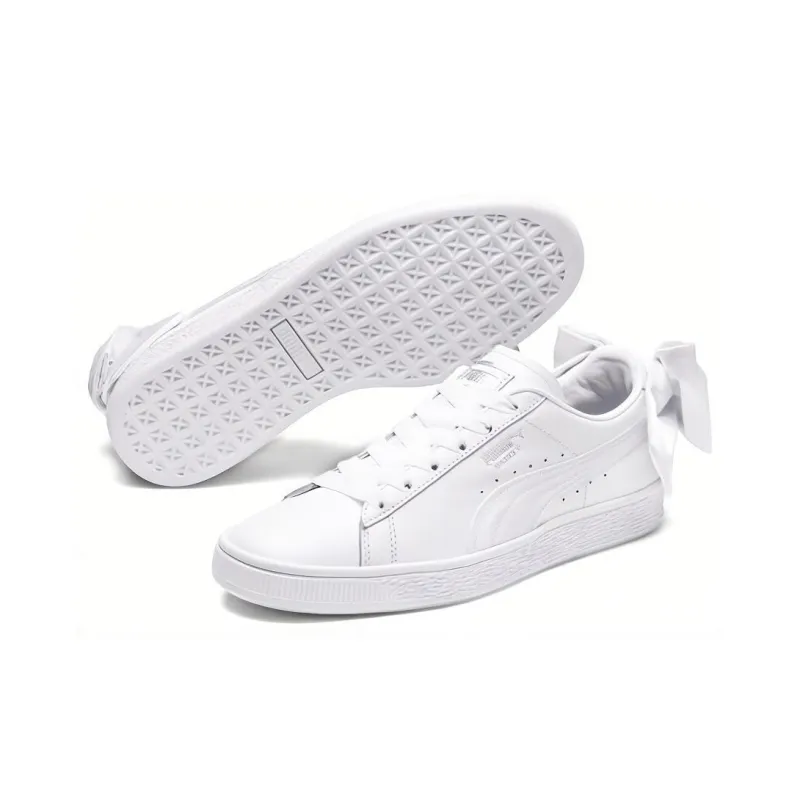 PUMA Basket Bow Triple White Leather Women's-1